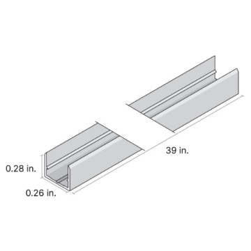 DiodeLED 39" Mounting Channel for LINAIRE Flex Micro Side Bend - Aluminum
