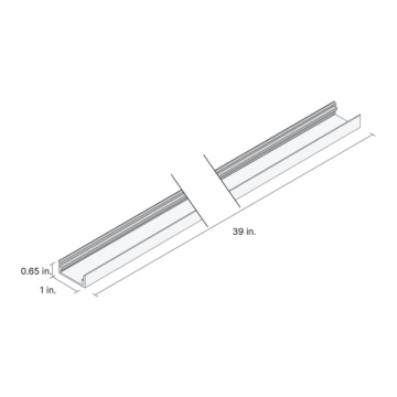 DiodeLED 39" OBD Flex Optics Low Profile Mounting Channel - Aluminum