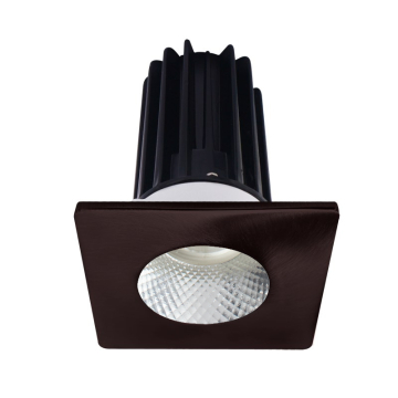 Lotus 2" LED Recessed Downlight - 8W - 2700K - 580 Lumens - Diamond Reflector - Square Bronze Trim - 120V
