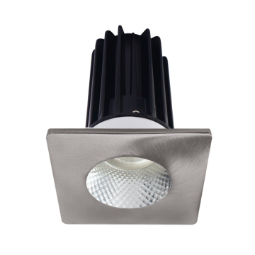 Lotus 2" LED Recessed Downlight - 8W - 2700K - 580 Lumens - Diamond Reflector - Square Brushed Nickel Trim - 120V