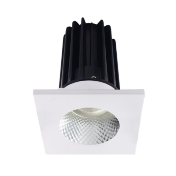 Lotus 2" LED Recessed Downlight - 8W - 2700K - 580 Lumens - Diamond Reflector - Square White Trim - 120V