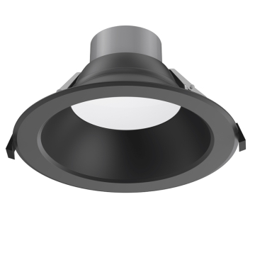 Lotus 8" Round Commercial LED Downlight - CCT Selectable - 120-347V - Black