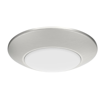 RAB 12W 4" Round Economy LED Surface Mount - Brushed Nickel - 4000K - 750 Lumens - 120V