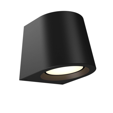 DALS Shield 7" LED Wall Sconce - Photocell - 24W - CCT Selectable - 2,000 Lumens - 120-347V - Black