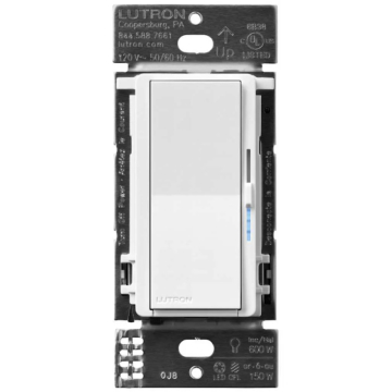 Lutron Diva LED+ Dimmer with Night Mode - Single Pole / 3-Way - 150W Max - White
