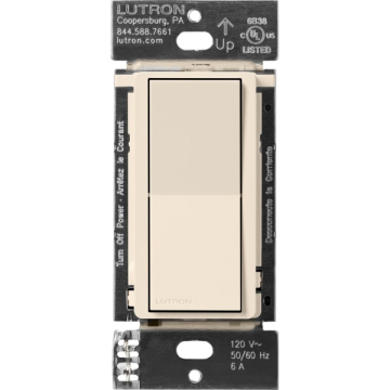 Lutron Caseta Claro Smart Accessory Switch - Light Almond