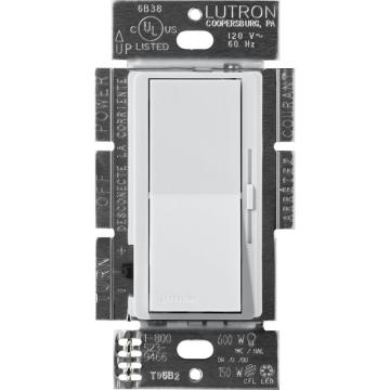 Lutron Diva Magnetic Low-Voltage Dimmer - Single-Pole - 450W Max - Mist