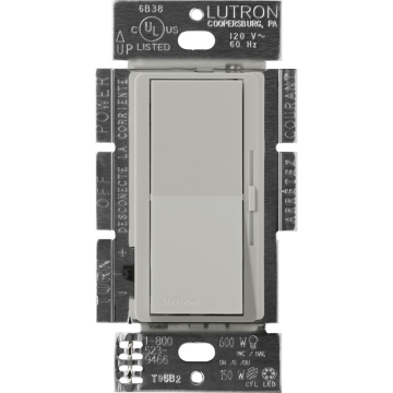 Lutron Diva Magnetic Low-Voltage Dimmer - 3-Way - 450W Max - Pebble