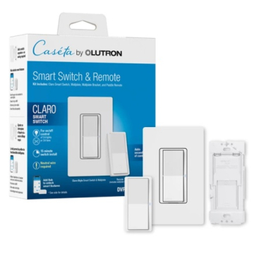 Lutron Caseta Starter Kit - Claro Smart Switch + Pico Paddle