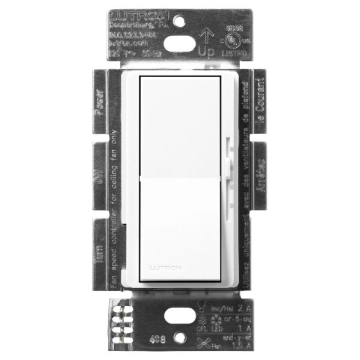 Lutron Diva Quiet Fan-Speed Control and Light Switch - Single Pole - Brilliant White