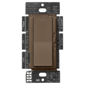 Lutron Diva Quiet Fan-Speed Control and Light Switch - Single Pole - Espresso