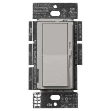 Lutron Diva Quiet Fan-Speed Control and Light Switch - Single Pole - Pebble