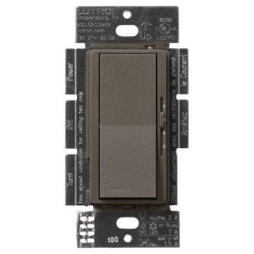 Lutron Diva Quiet Fan-Speed Control and Light Switch - Single Pole - Truffle