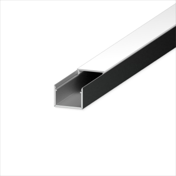 Lutron Lumaris 96" LED Tape Light Classic Rectangular Mounting Channel Bundle - Surface Mount - Aluminum Channel - Frosted Lens - Accessories Included
