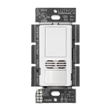 Lutron Maestro Dual Technology Sensor Switch - Single-Pole - Vacancy Only - White