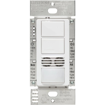 Lutron Maestro Dual Technology Sensor Switch - 3-Way - Dual-Circuit - White