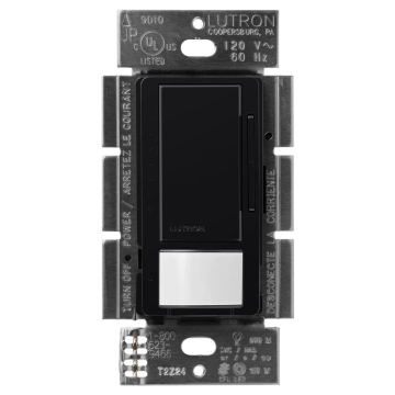 Lutron Maestro Occupancy Sensor LED+ Dimmer - Single Pole / Multi-Location - Black