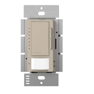 Lutron Maestro Vacancy Sensor LED+ Dimmer - Single Pole / Multi-Location - Taupe
