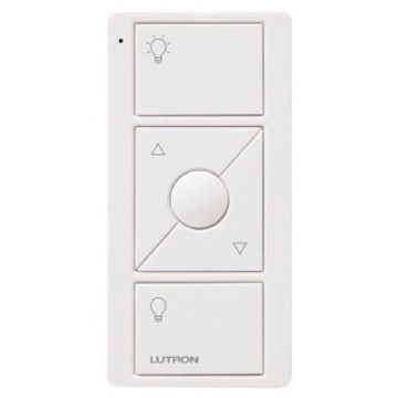 Lutron Original 3-Button Pico Smart Remote with Raise/Lower and Preset - Light Icons - White - Retail Packaging
