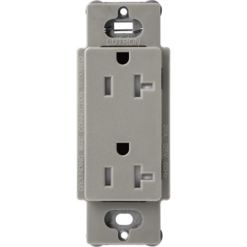 Lutron Claro 20A Tamper Resistant Receptacle - Cobblestone
