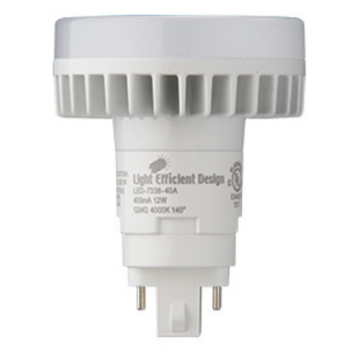 Light Efficient Design 4-Pin LED PL Retrofit Lamp - G/GX24q Base - 12W - 4000K - 1,100 Lumens - Vertical Orientation - Type A Ballast Dependent