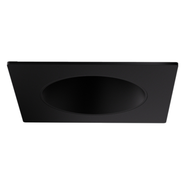 ELCO Lighting Koto Pex 3" Canless Square Deep Reflector Trim - Black