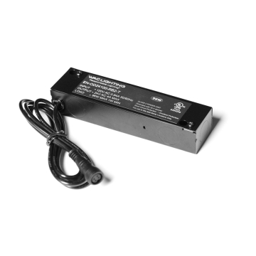 WAC Lighting Dry Location Remote Hardwired Transformer for 24V RGB and PRO Tape Lights - 100W Max - 96W - 120V - Black