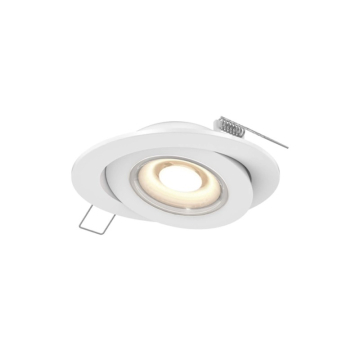DALS Pivot Flat LED Gimbal Downlight - 3" - 6W - CCT Selectable - White - 120V