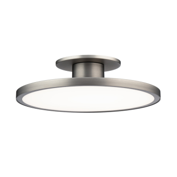 WAC Lighting Twist-N-Lite 11" LED Semi-Flush Mount - 1,200 Lumens - 19W - CCT Selectable - 120V - Brushed Nickel