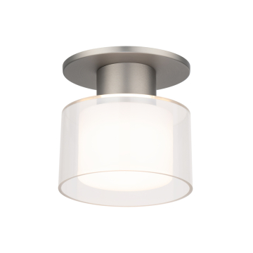 WAC Lighting Twist-N-Lite 5" LED Torch Semi-Flush Mount - 660 Lumens - 10W - CCT Selectable - 120V - Brushed Nickel