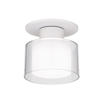 WAC Lighting Twist-N-Lite 5" LED Torch Semi-Flush Mount - 660 Lumens - 10W - CCT Selectable - 120V - White