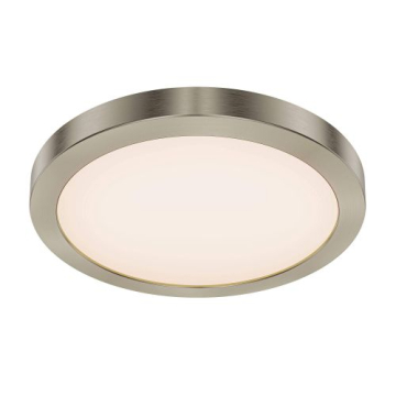 DALS Radiance 12" Metal LED Flush Mount - CCT Selectable - 120V - Satin Nickel
