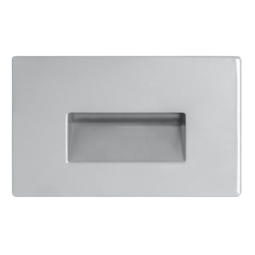 RAB 3W Horizontal Recessed LED Step Light - 2700K - 53 Lumens - 120V - Silver