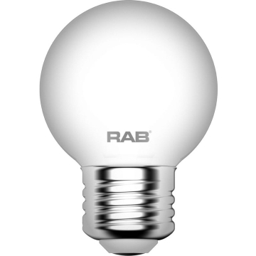 RAB 3.8W LED G16.5 Filament Lamp - Dimmable - 2700K - 350 Lumens - 120V