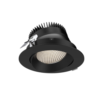 DALS Revolve Regressed LED Gimbal Downlight - 6" - 20W - CCT Selectable - 120V - Black