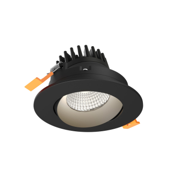 DALS Revolve 3.5" LED Regressed Gimbal Downlight - 1,030 Lumens - 12W - CCT Selectable + Dim to Warm - 120V - Black