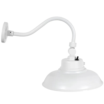 Westgate GNB LED Gooseneck Barn/Area Light - Photocell - 40W - CCT Selectable - 4,800 Lumens - 120-277V - White