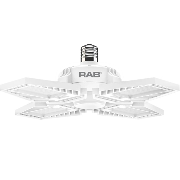 RAB 80W Adjustable LED Garage Light - 5000K - 10,000 Lumens - 120-277V