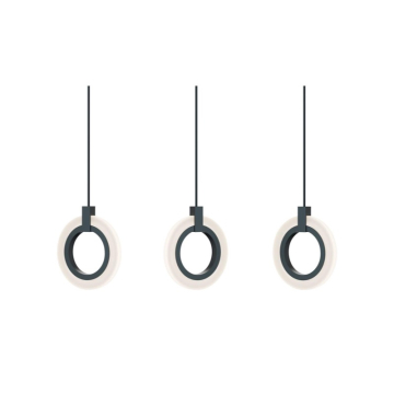 AFX Halo 3-Light LED Linear Pendant - 54W - CCT Selectable - 120V - Black