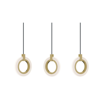 AFX Halo 3-Light LED Linear Pendant - 54W - CCT Selectable - 120V - Light Antique Brass