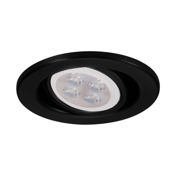 WAC Lighting 2.5" Low Voltage Round Gimbal Downlight Trim w/ MR16 LED Lamp - 450 Lumens - 8W - 3000K - Black