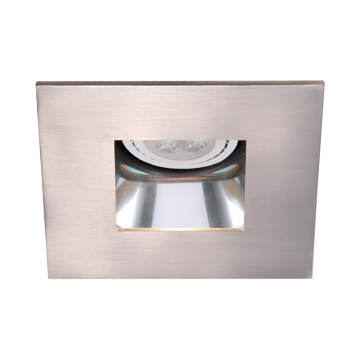 WAC Lighting 4" Low Voltage Square Open Specular Reflector Gimbal Downlight Trim - Brushed Nickel