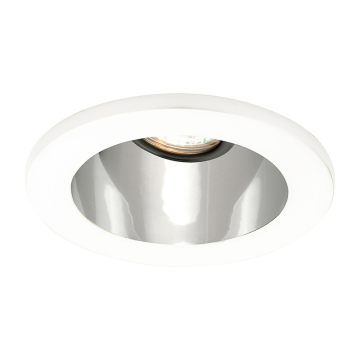 WAC Lighting 4" Low Voltage Round Open Specular Reflector Gimbal Downlight Trim - White