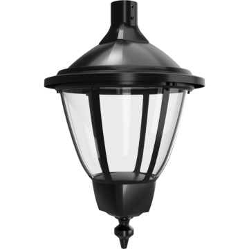 RAB Heritage Round Decorative LED Lantern - 15,174 Max Lumens - 60 | 80 | 100 | 120W - Type III/Type V Selectable Optics - Pendant Mount - 120-277V - Black
