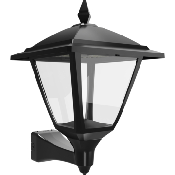 RAB Heritage Square Decorative LED Lantern - 15,401 Max Lumens - 60 | 80 | 100 | 120W - Type III/Type V Selectable Optics - Wall Mount - 120-277V - Black