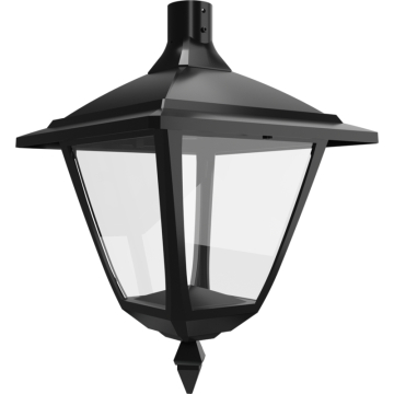 RAB Heritage Square Decorative Lantern with EX39 Base - Pendant Mount - 120-277V - Black