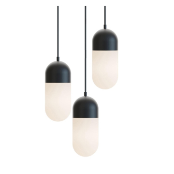 AFX Irvine 3-Light LED Round Pendant - 45W - CCT Selectable - 120V - Black