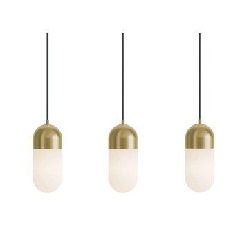 AFX Irvine 3-Light LED Linear Pendant - 45W - CCT Selectable - 120V - Light Antique Brass