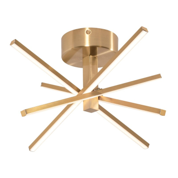 AFX Jaxx 15" LED Semi-Flush Mount - 3000K - 120V - Satin Brass