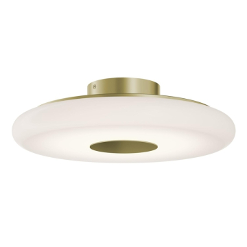 AFX June 18" LED Semi-Flush Mount - 1,800 Lumens - 30W - CCT Selectable - 120-277V - Light Antique Brass